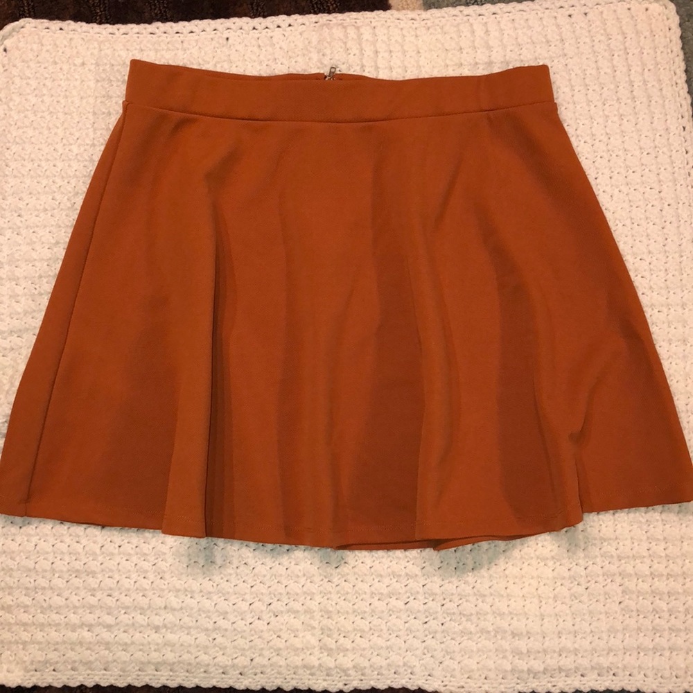 Forever 21 plus burnt orange skater skirt